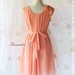 A Party V - Dress - Sweet Party Collection Prom Party Bridesmaid Cocktail Dinner Wedding Dress Pale Tangerine
