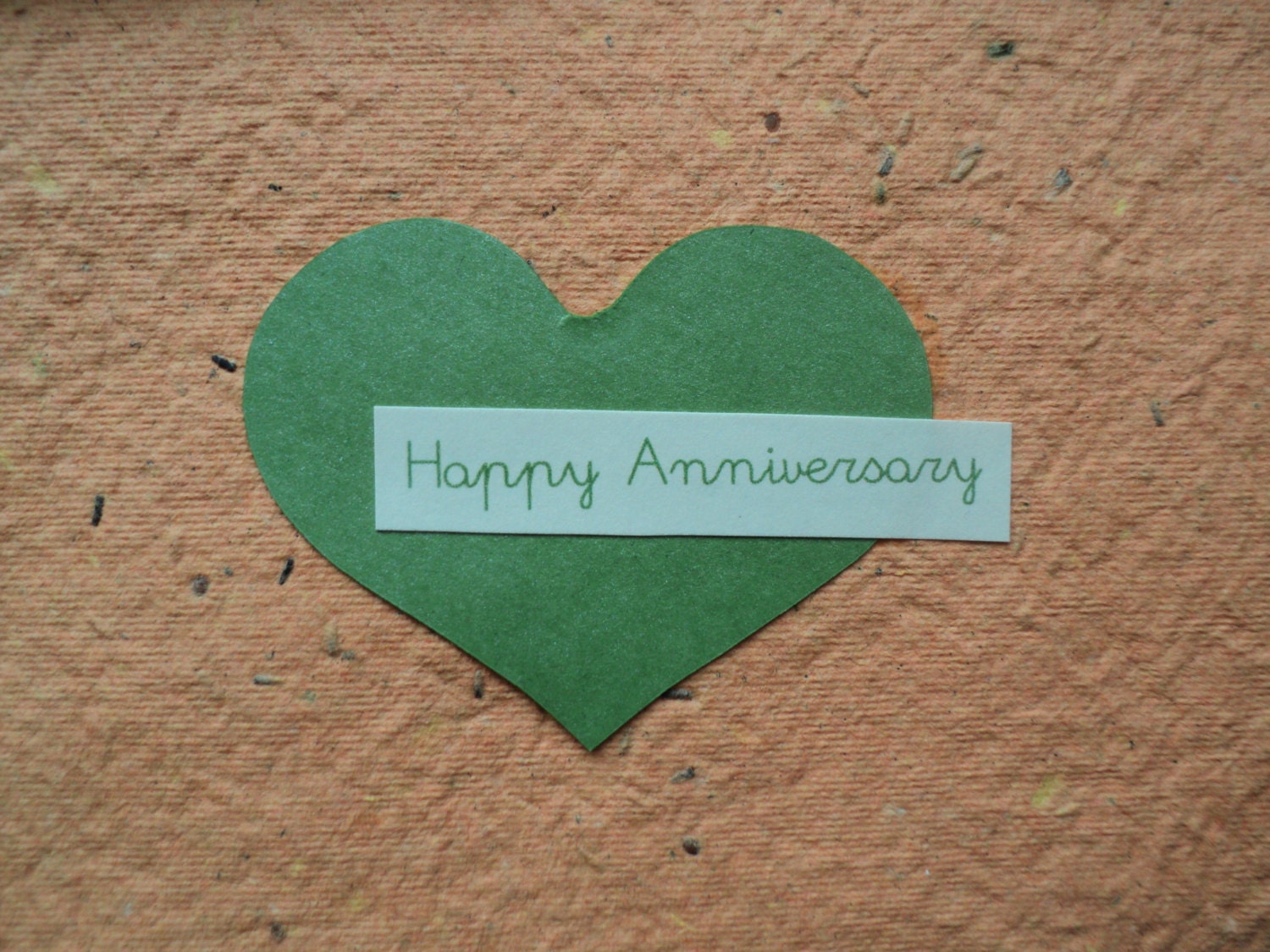 Handmade Recycled & Plantable Anniversary Card