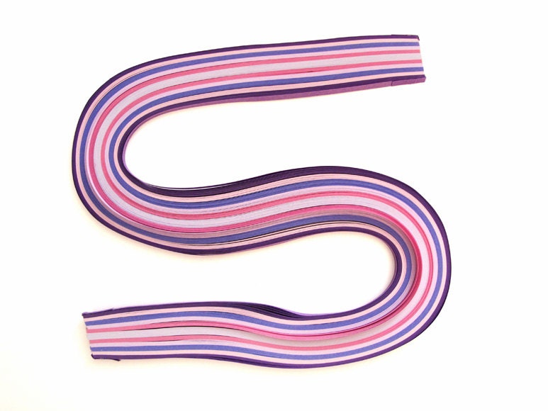 Paper Quilling Strips - Shades of PURPLE/VIOLET - 140 strips 1/8" wide 17,7" long