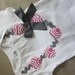 Pink and grey geometric necklace applique tee or onesie