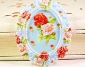3pcs. fit 25x18mm Resin Frame Setting Victorian Inspired Flower Rose BETTY 3.1