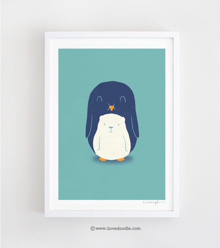 My belly is a polar bear - Art print