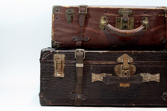 Vintage Suitcase / Vintage Stack of Suitcases / Vintage Luggage