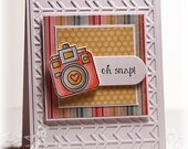 Oh Snap, hand stamped card