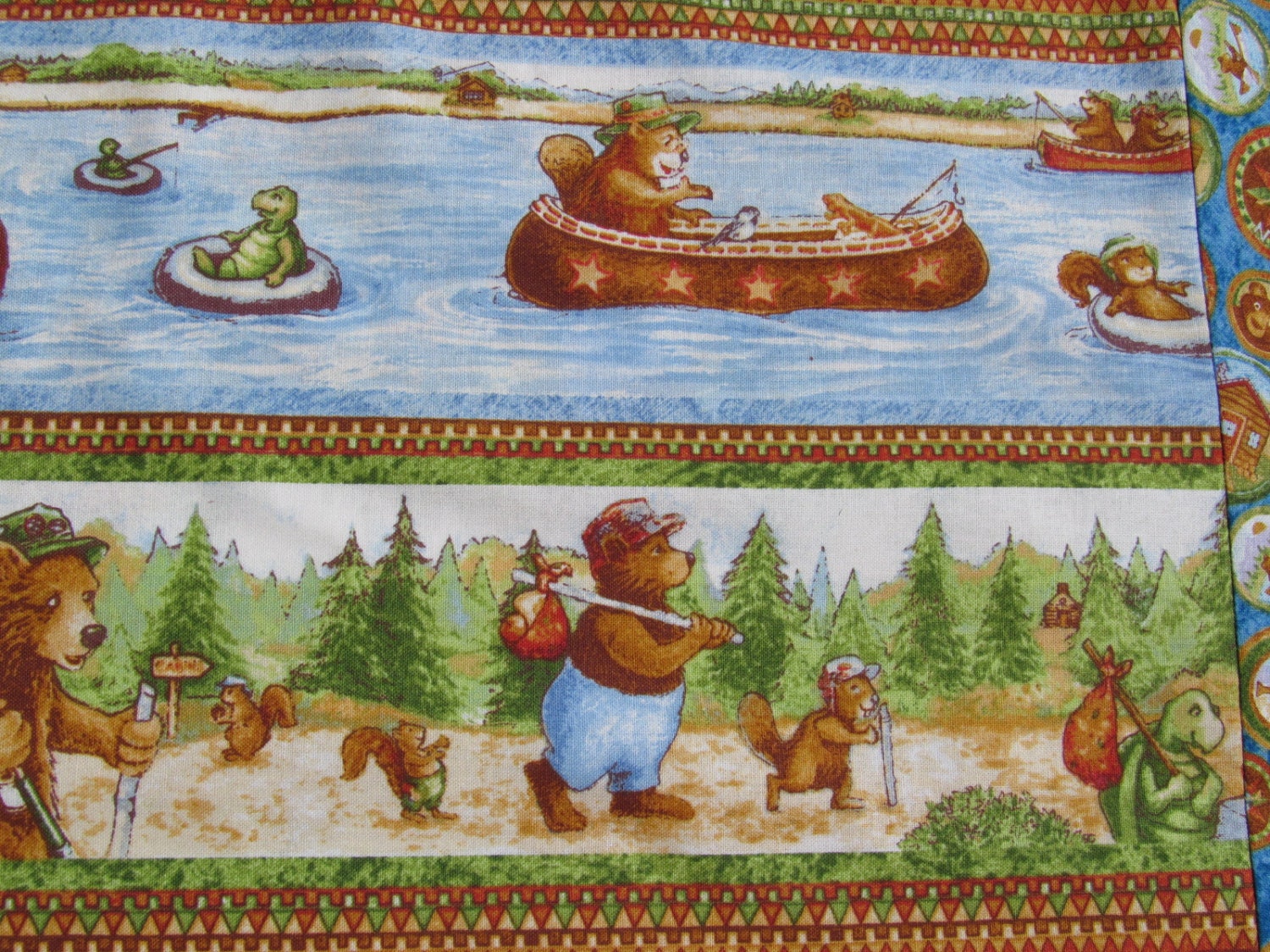 Camping Woodland Animals Pillowcase, Travel Size, Child Size