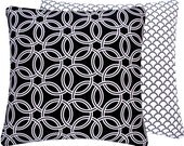 Black Cushion Cover 20" Square Modern Mod Bedding Home Decor, The Bold and The Beautiful Black Collection