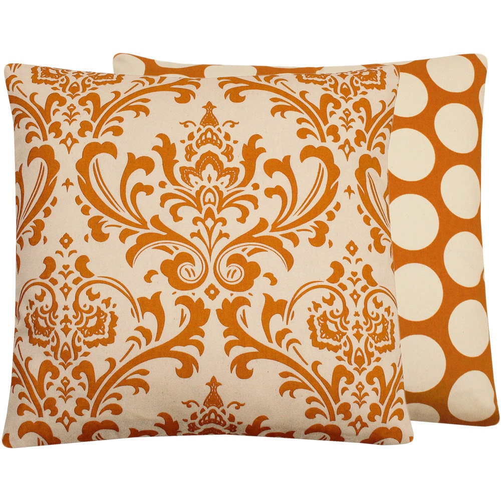 Orange Throw Pillow 20x20 Cover Living Room Pillow Home Decor Decorative Accent Pillow, Orange Creamsicle Collection