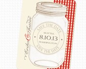 Rustic Mason Jar PRINTABLE Custom Save the Date