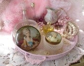 SHABBY CHIC  Marie Antoinette  Romantic Home Decor  Beautiful  Vintage Vanity Jars Set  French Farmhouse  Cottage  Paris Ooh La La