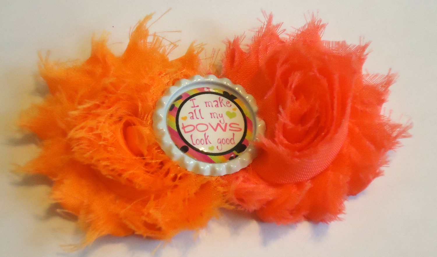 Lily Chic Hair Clip - Shabby Flower Clip - Children Accessories - Bottlecap - Girl Bow-Handmade