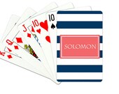 Personalized Playing Cards with Monogram- Chevron- Groomsmen Gift
