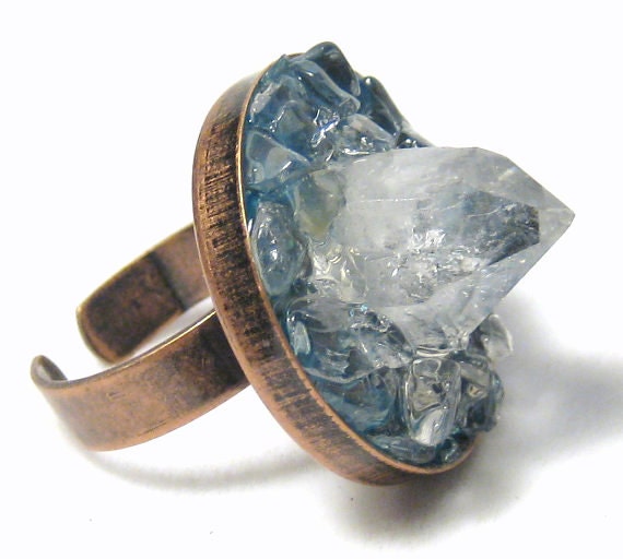 Rock Candy Crystal Point Bling Ring