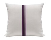 FREE USA SHIPPING: Stripe Pillow Cover, Purple and White Pillow, Customize Pillows, Throw Pillows, Accent Pillows, Pillow Cover