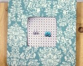 Jewelry organizer hanger - Teal damask