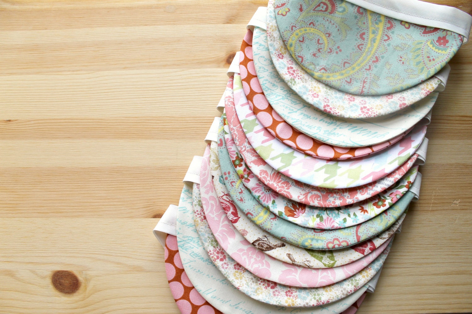NEW - Scalloped or Pennant Style Fabric Bunting/Garland - Vintage Flea Market