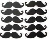 50 Black Mustache punch die cut scrapbooking embellishments - No395