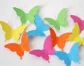 50 Rainbow Elegant Butterfly Punch, Die Cut, Confetti, Embellishments, DIY Garland, Tags, Craft Supplies, Party Decorations - No308