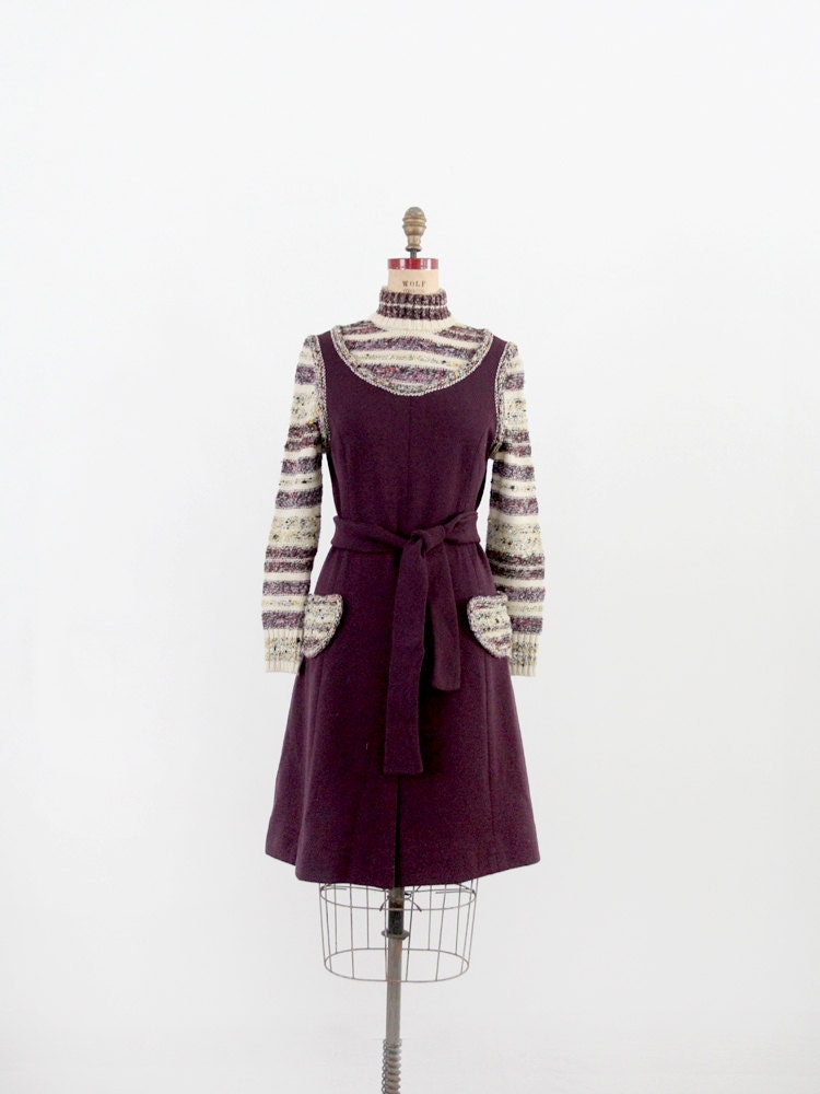 1970s Knit Dress / Vintage Francesca for Damon Dress
