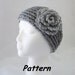 Instant Download for PDF CROCHET Pattern: New Headband/Ear Warmer w/Lettuce Leaf Rose