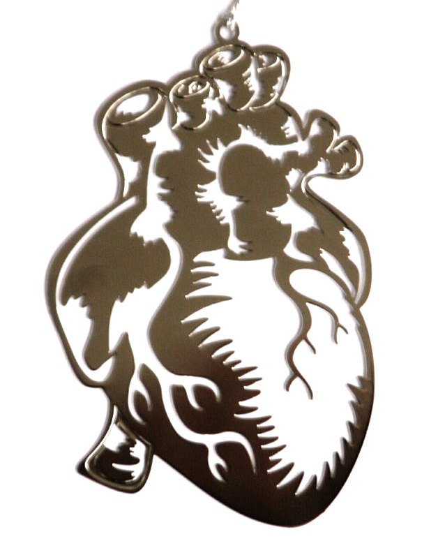 Anatomical Heart Cut Out Ornament