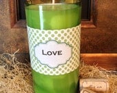 Recycled Wine Bottle Soy Candle