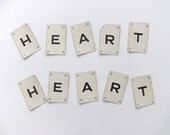 HEART -  letter cards spelling HEART - scrapbooking supplies