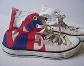 Converse All Stars high top white with LOVE statue image size 4.5