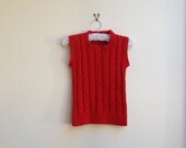 red knit wool vest : size 4