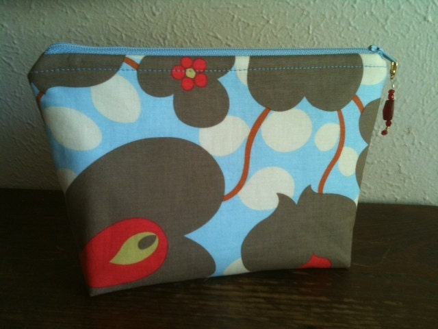 Makeup/toiletry pouch -- Amy Butler Morning Glory