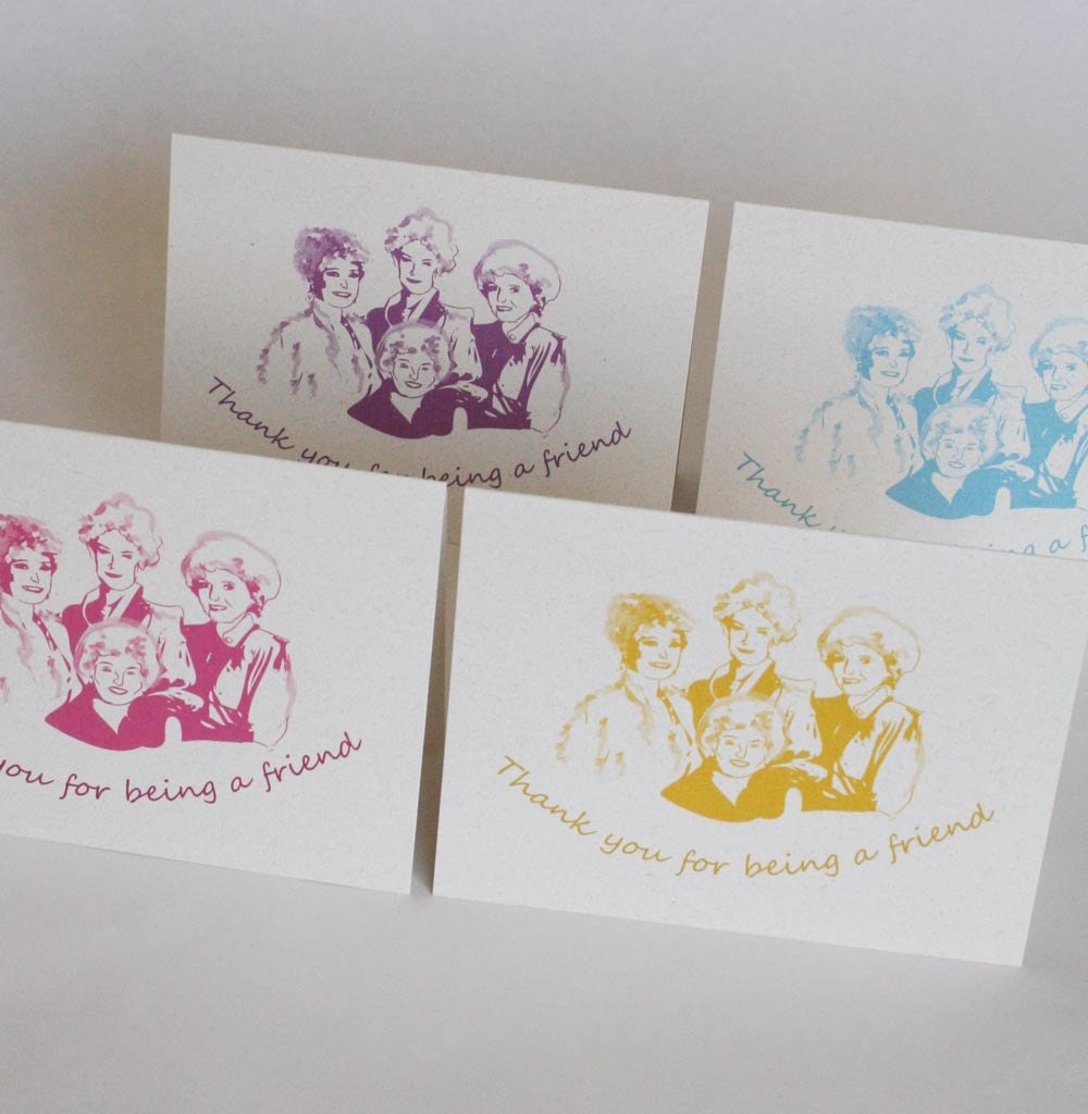 Golden Girls Card - Thank You for being a Friend Card - Thank you card