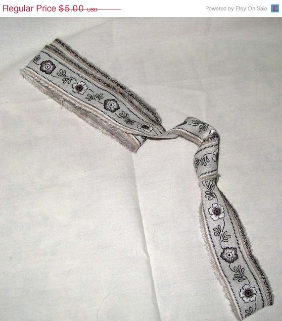 Memorial Day Sale Limited Edition French County Aix en Provence Floral Cotton Hand Distressed Ribbon Limited Edition ECS