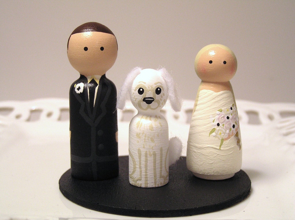 Cake Cuties- Custom Wedding Cake Toppers, plus one Animal Friend