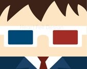 Doctor Who inspired print, David Tennant, 10th Doctor, Wall art