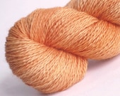 Sock yarn Peach Fizz baby alpaca / silk / cashmere 70/20/10 hand dyed sock weight  / light sport weight yarn