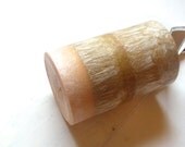 Large Chocolate Vanilla Bean Brown Palm Wax Pillar Candle, 6 x 4 Inches