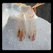 Gold Rutilated Quartz  Earring Beads,38x12x4mm,4.56g