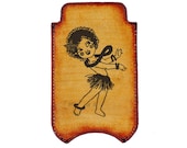 iPhone Leather Sleeve - Hula Girl