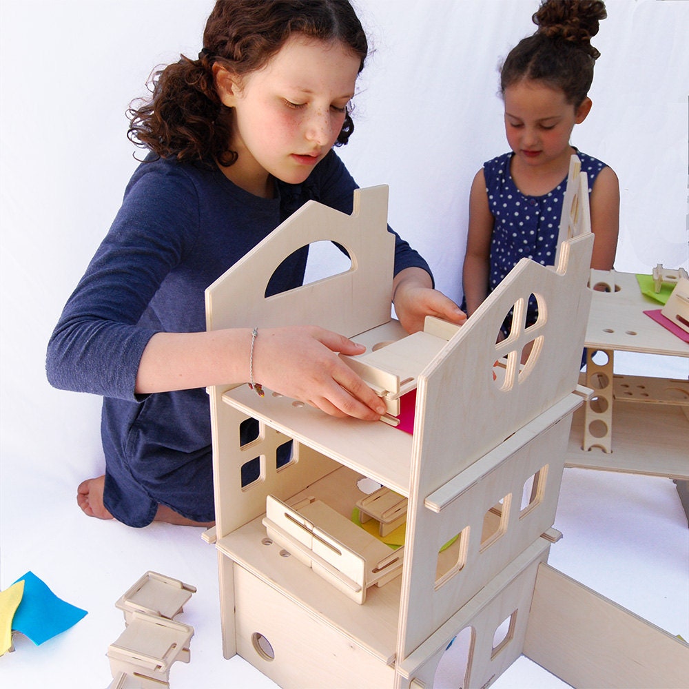 Modular Doll House Towers, Manzanita Kids Eco-Friendly Toy