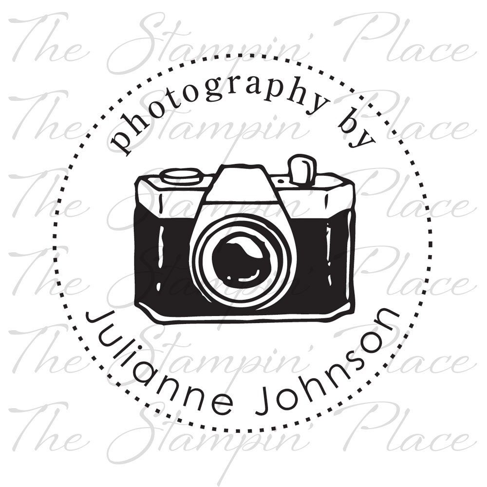 Personalized Custom Stamp - Photograhy by - Knob Mount/Rubber Stamp PK201