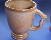 Vintage Frankoma, Coffee Mugs, Coffee Mugs. , Brown, Pedestal Coffee Mug, Frankoma, C13