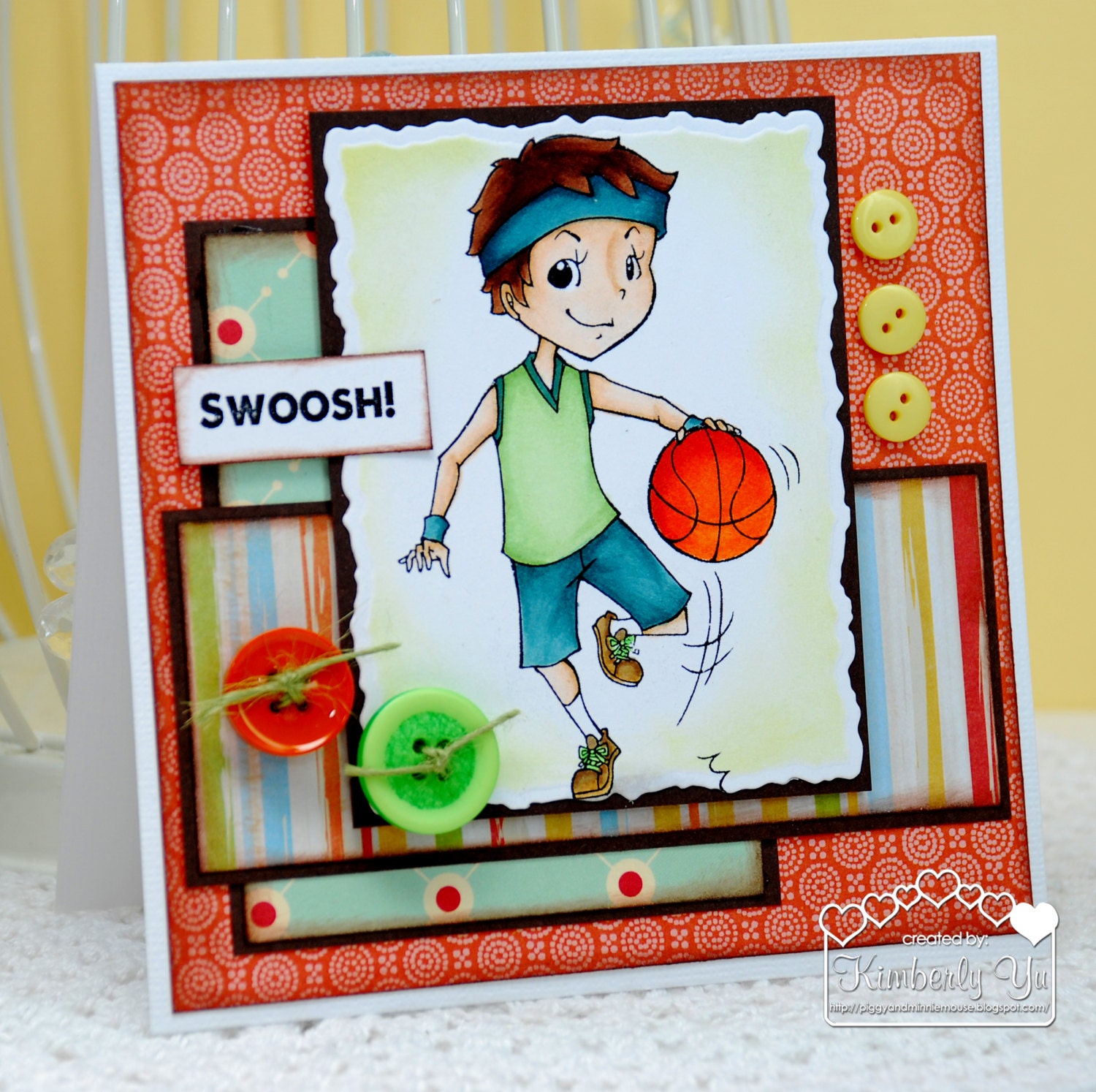 OOAK Handmade  Card - SWOOSH