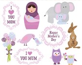 40% OFF SALE -Mothers Day clip art images, owl clip art, Mothers day clipart, commercial use clip art- Instant Download Il_170x135