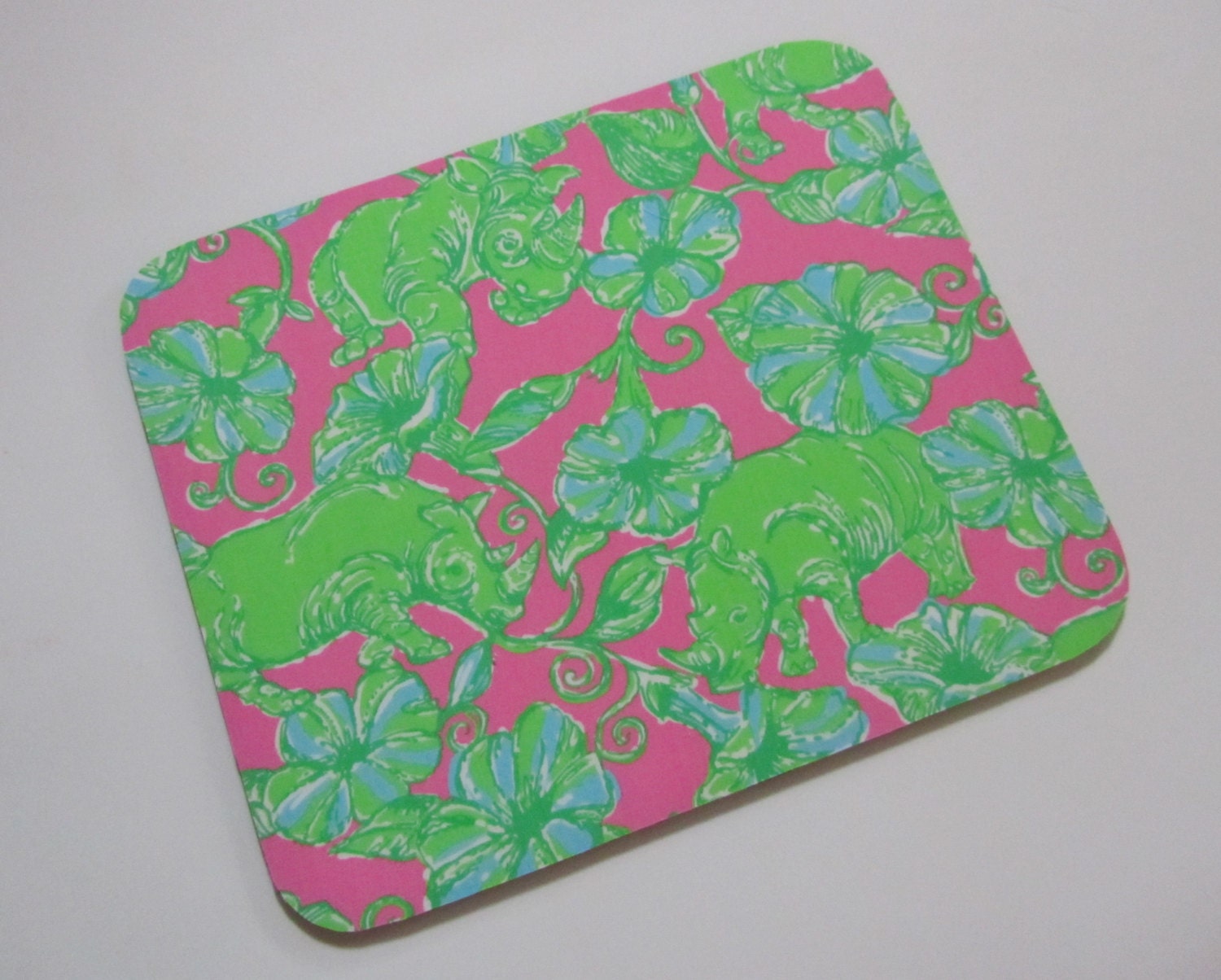 Lilly  Fabric Mouse Pad Pink Charge It