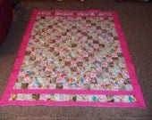 CUSTOM Made to Order Trip Around the World Quilt in TWIN SIZE ----- 50% Deposit