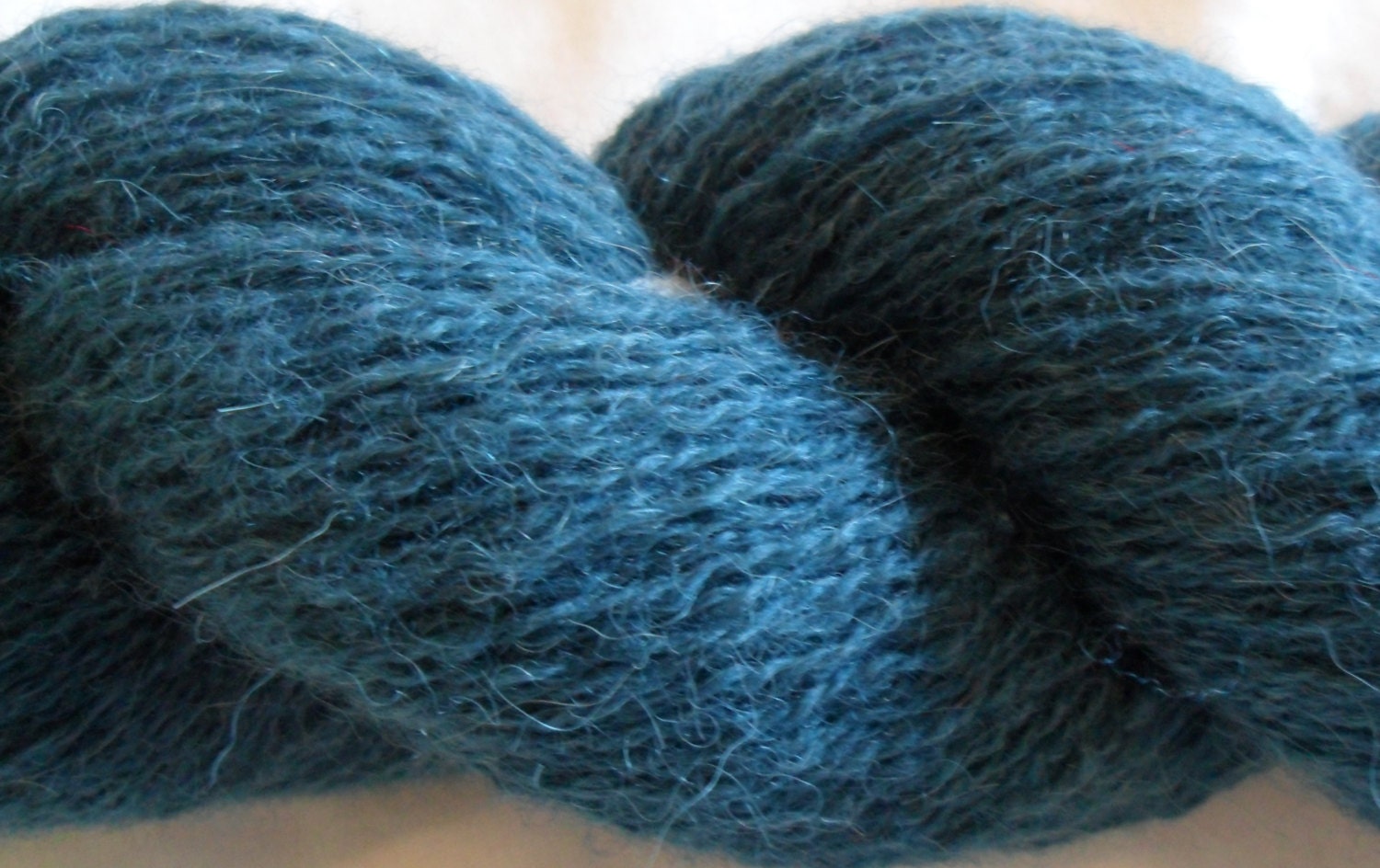 Dark Teal Alpaca and Merino Wool Reclaimed Yarn- 410 yards