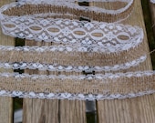 Burlap and lace ribbon