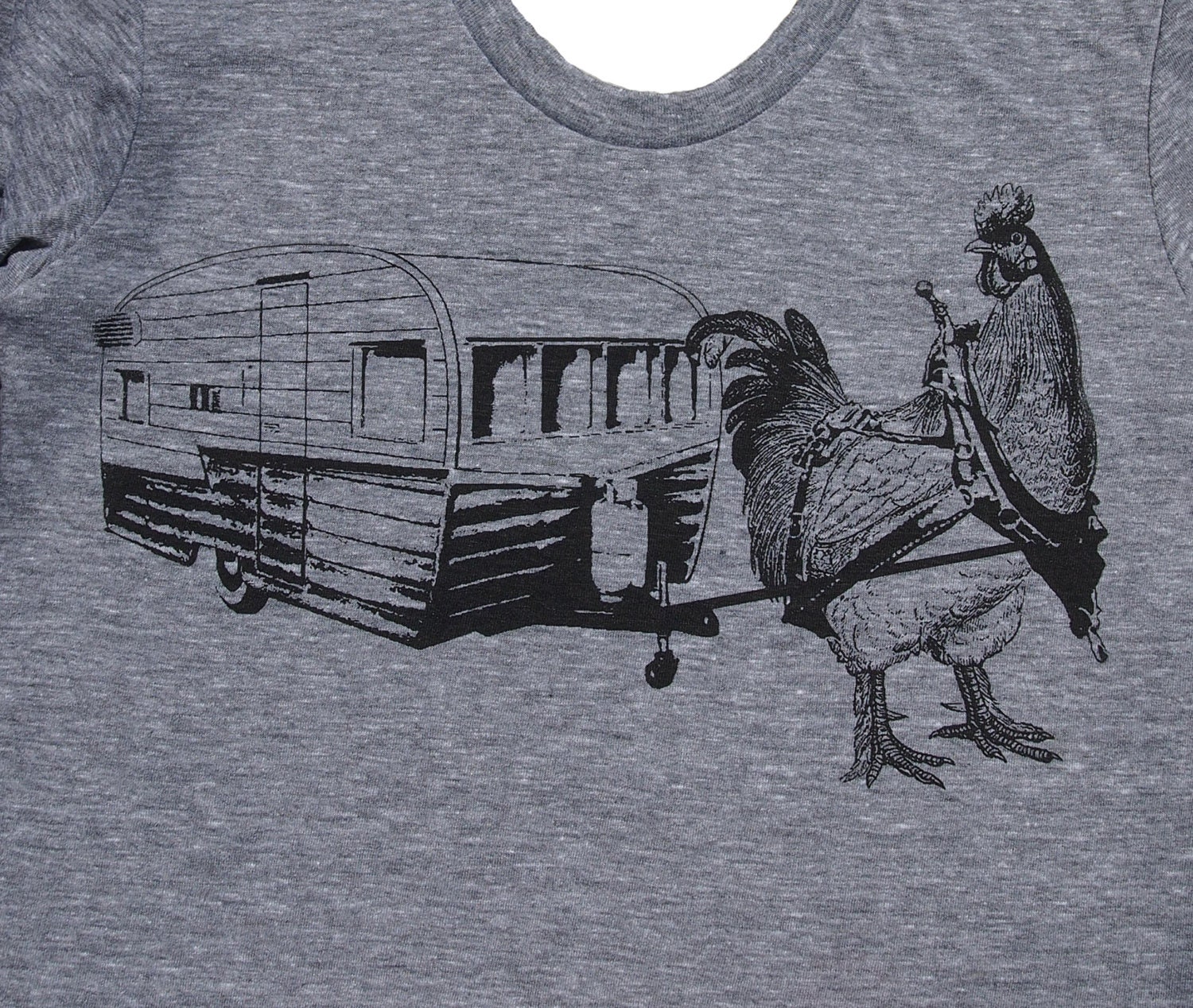 womens chicken with trailer American Apparel athletic gray- available in S, M, L , XL WorldWide Shipping