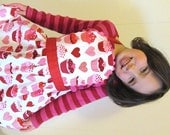 Apron for Girls, Hearts and Cupcakes Apron, toddler apron sizes 1-6