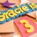 Little Girl or Boy Name Plaque Cake Topper: Two Plaques