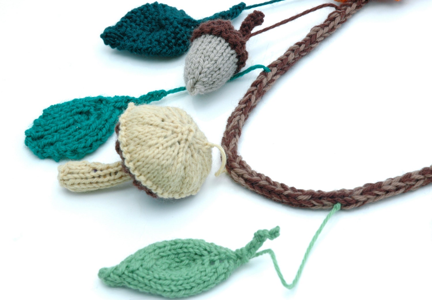 Hand Knit 100% Wool Woodland Walk Garland
